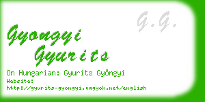 gyongyi gyurits business card